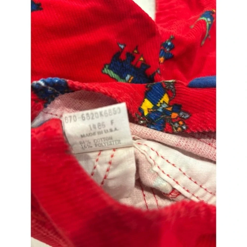 VINTAGE Oshkosh Overalls Castles and knights Paper Tag‎ Great Condition